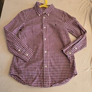 Ralph Lauren Purple Checkered Button-Up Shirt Boy Size 7